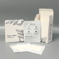 Sachet filtre personnalisé à trois soudures latérales en aluminium pour thé et café moulu, avec boîte, emballage jetable thermosoudé