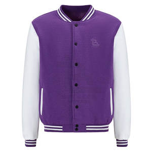 Veste Letterman coupe-vent respirante et décontractée pour homme 100% coton avec col montant pour l'hiver - Product Image 1