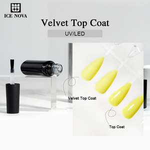 ICE NOVA UV Gel Wipe Velvet Base Coat Mate Resina No Tóxica Fácil <span class=keywords><strong>de</strong></span> Remojar Larga Duración 3-4 Semanas Ecológico Rápido - Product Image 3