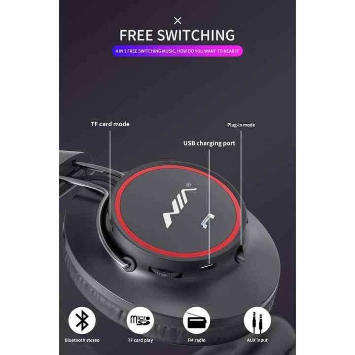Foldable On-Ear Bluetooth Headset Extra Bass 8D HD Stereo Sound Pure Bass HD10