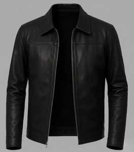 Dernier design confortable 2025 Veste en cuir pour homme de haute qualité à col rabattu avec manches longues Vestes pour hommes - Product Image 4