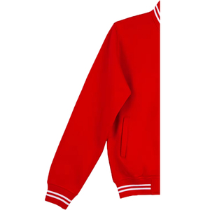 Factory Wholesale Custom Varsity Jacket OEM Design Breathable Windproof High Quality Men Embroidery Patch Front Genuine Leather - Product Image 6