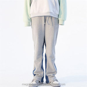 Venta al por mayor de pantalones de gran tamaño personalizados en blanco de secado rápido Hip Hop Casual algodón pantalones de chándal de pierna ancha transpirable Jogger hombres pantalones para la venta - Product Image 3