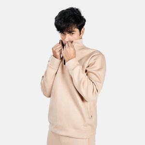 Survêtement de sport en coton à fermeture éclair avec logo personnalisé pour hommes vêtements de sport d'hiver avec logo personnalisé - Product Image 4