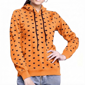 Dernier style de sweats à capuche respirants pour femmes, service OEM, prix raisonnable, impression par transfert thermique par détection de pointes, coupe classique - Product Image 1