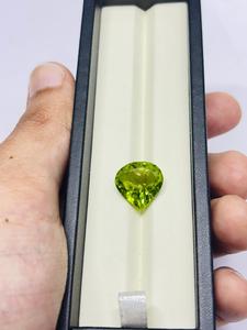 Piedras preciosas sueltas con forma de corazón de peridoto natural de 14mm del fabricante, precio al por mayor, fabricación de joyas - Product Image 2