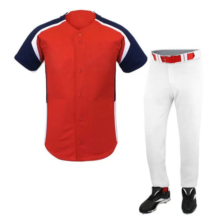 Özelleştirilmiş kendi Logo beyzbol üniforma sıcak satış erkekler beyzbol üniforma özel etiket tasarım beyzbol üniforma