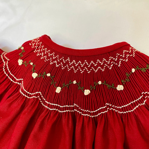 Vestido de lino suave hecho a mano para niñas pequeñas, estilo informal para el primer cumpleaños de niños pequeños, OEM hecho en Vietnam - Product Image 4