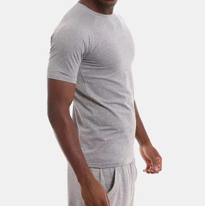 Haut de course à compression à séchage rapide pour hommes, vêtements de sport d'été, logo avant pour exercices en plein air, protection contre les éruptions cutanées. - Product Image 2