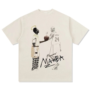 Camiseta cuadrada de algodón de 100% peso pesado con logotipo personalizado para hombre, ropa de calle de gran tamaño con hombros caídos, tejido liso ajustado de alta calidad - Product Image 2