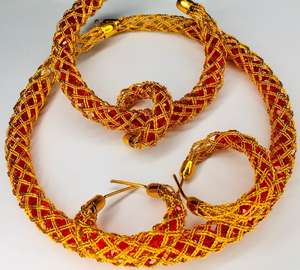 Lujoso cristal dorado para mujer, joyería personalizada, acero inoxidable, variedad de cristales dorados, venta al por mayor - Product Image 5