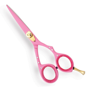 Tijeras de corte de pelo de Color Rosa recubiertas de papel con reposapiés ajustable tijera elegante para peluquería profesional - Product Image 2