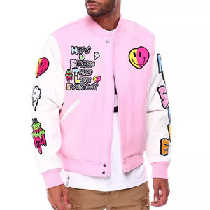 Vestes universitaires university de grande taille pour hommes vestes universitaires vierges en gros veste universitaire letterman unie avec logo personnalisé - Product Image 6