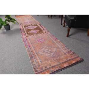 พรม25x12ft สไตล์ตุรกีแนววินเทจผ้าแจ็คการ์ดขนสัตว์ถักทอคลุมขนาดใหญ่สีน้ำตาลอมชมพูสำหรับวัยรุ่นลวดลายโถงทางเดินทรงสี่เหลี่ยมผืนผ้า - Product Image 1