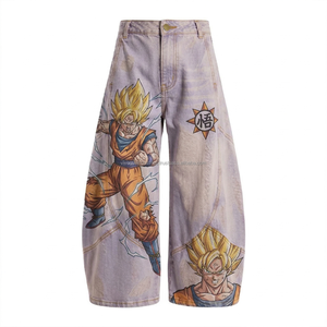 Pantalones Vaqueros Rectos Holgados Personalizados al por Mayor, de Mezclilla de 14oz de Peso Medio, Pantalones Anchos Oversize para Hombre, Suministro Hip Hop - Product Image 2