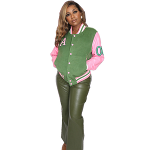 Personalizado bordado AKA Alpha Kappa Alpha Unisex Letterman Varsity chaqueta de invierno para las mujeres - Product Image 6
