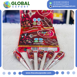 Natural Organic Cherry Red <b>Henna</b> Cone Chemical-Free <b>Golecha</b> Mehndi Cones Bulk Packaging For Weddings, Festivals & Salons - Product Image 3