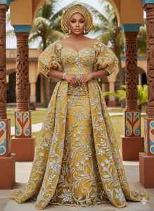 Tissu en dentelle argentée orné de cristaux luxueux, travail de pierres de haute qualité, motif floral, 100% polyester pour les vêtements classiques nigérians - Product Image 4