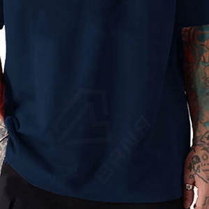 Camiseta de calle de gran tamaño para hombre de alta calidad, logotipo estampado de peso pesado, longitud personalizada, larga - Product Image 3