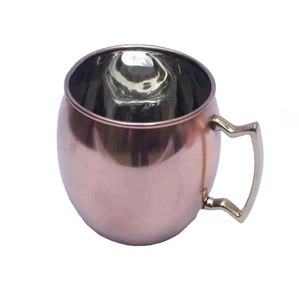 High Quality <b>Copper</b> Plated Hammer Point Moscow Mule Mug Stainless Steel Cocktail Beer Mug From India By Silver Craft - Product Image 1