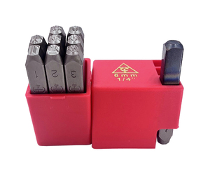 6mm 1/4 inch Steel Number <b>Punch</b> <b>Set</b> 0-9 9pcs Cr-V 6150 HRC 58-62 Cr-V <b>Punch</b> DIN 7353 OEM/ODM Taiwan - Product Image 4