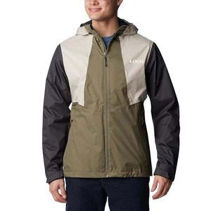 Top tendances hommes à manches longues coupe-vent veste en gros fermeture éclair imperméable pluie vêtements d'extérieur avec capuche coupe-vent vêtements - Product Image 1