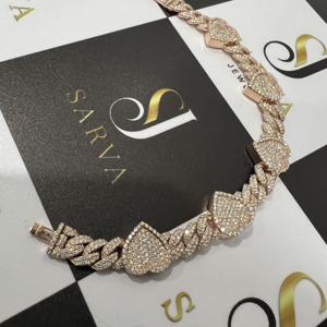 Custom Rose Gold Plated Fine <b>Bracelets</b> & <b>Bangles</b> Hot Selling Jewelry S925 <b>Silver</b> VVS Diamond Hip Hop Link <b>Bracelets</b> for Unisex - Product Image 3