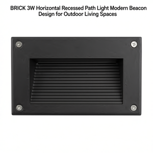 BRICK 3W Horizontal Recessed Path <b>Light</b> Modern Beacon Design for Outdoor Living <b>Spaces</b> - Product Image 2