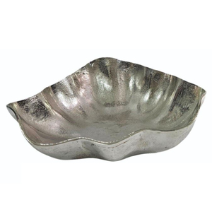 Bol de service en métal aluminium moulé de la meilleure qualité, élégant plat de service décoratif en aluminium argenté pour les événements officiels à bon prix - Product Image 6