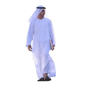 Bonne qualité thobe saoudien Jubbah pour hommes mode saoudienne hommes Thobe arabe islamique hommes Thobe arabe conceptions personnalisées teint uni - Product Image 4