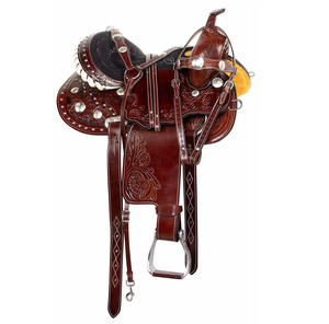 Selles de course et de randonnée pour chevaux, en cuir véritable, selle de cheval western, selle de course anglaise, selle de plaisir pour la randonnée - Product Image 2
