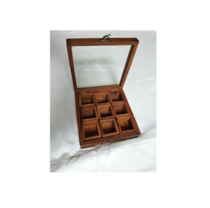 กล่องไม้อาเคเซียทำด้วยมือกล่องเครื่องเทศสำหรับทำอาหารดีไซน์ทันสมัยกล่องเครื่องเทศออกแบบได้ตามต้องการจากโรงงานห้องครัว - Product Image 1