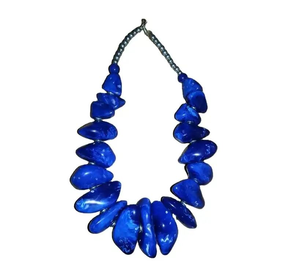 Collier en résine ovale avec perles en résine épaisses, chaîne réglable, bijoux de mode modernes pour femmes, à porter au quotidien et pour les fêtes, artisanat en résine - Product Image 5