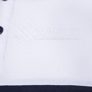 Camiseta de polo de algodón 100% transpirable para hombre con estilo, logotipo personalizado impreso con cuello vuelto, patrón sólido - Product Image 4
