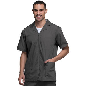 Veste de gommage zippée sur le devant pour hommes, uniforme d'hôpital, veste d'infirmière médicale - Product Image 4