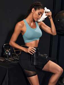 Haute qualité sans couture entrecroisé dos soutien-gorge de sport pour les femmes soutien léger respirant coton personnalisable Fitness Yoga Gym-taille - Product Image 6