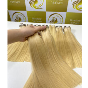 Venta caliente máquina trama color claro caliente Super doble 8-40 pulgadas extensiones de cabello humano crudo cutícula alineada vietnamita - Product Image 4