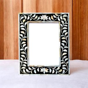 HF Crafts Cadre en bois MDF de qualité supérieure Incrustation osseuse Résine Art populaire avec motif d'ange pour la décoration de la maison - Product Image 1