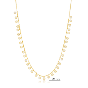 Joyería de Plata de Ley 925, collar agitador de diseño de piedra CZ de corte redondo, venta al por mayor, Turco hecho a mano para mujer - Product Image 2