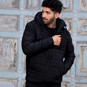 Wholesale Customize Quality Zip Pocket <b>Mens</b> Fashion Winter Outdoor Trend Warm Anti-Cold Loose Cotton <b>Jacket</b> - Product Image 1