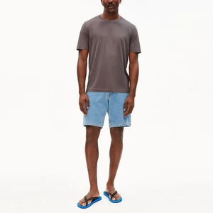 Camiseta al por mayor de cuello redondo 220G de algodón peinado de doble hilo, estampada con serigrafía, ecológica, informal, oversize, uniforme de club para hombre - Product Image 5