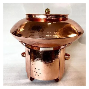 Precioso plato de frotamiento elegante 2025 juego de buffet Catering boda restaurante Hotel uso Gas 8L calentador de alimentos - Product Image 3