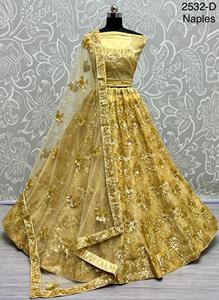 Vêtements de mariage de créateur de qualité supérieure, tenue occasionnelle, filet lourd avec broderie, fourniture d'usine en gros Lehenga Choli - Product Image 5
