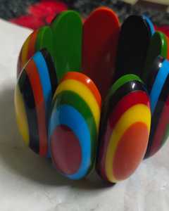 La mejor calidad, pulsera de moda de resina de latón hecha a mano de primera calidad personalizada para mujer con perlas de colores llamativos, India directa - Product Image 3