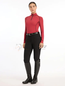 Haut de couche de base d'équitation léger évacuant l'humidité pour les femmes vêtements d'entraînement équestre couche de base d'équitation OEM - Product Image 6