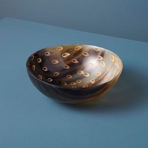 Bol en corne fait à la main bol de service à salade fabricant de gros nouveau design fini à la main bol de service à salade en corne de buffle - Product Image 3