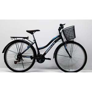 Bicicleta Urbana Dorello 2650 Negra de Una Velocidad con Llanta de 26 Pulgadas y Canasta para Unisex - Product Image 1
