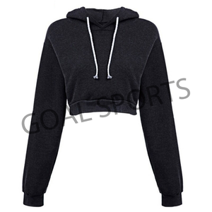 Haut à capuche court de haute qualité, offre personnalisée, dernière conception de Logo, pour femmes, au Pakistan - Product Image 1