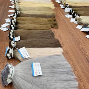 Extension de cheveux en vrac vietnamienne texture droite naturelle couleur chaude disponible prête à expédier grande quantité en stock - Product Image 1