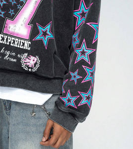 เสื้อมีฮู้ดลำลองสำหรับผู้ชายเสื้อมีฮู้ดลำลองพิมพ์ลายเต็มหน้าจอแฟชั่นฮิปฮอปสตรีทแวร์ - Product Image 5